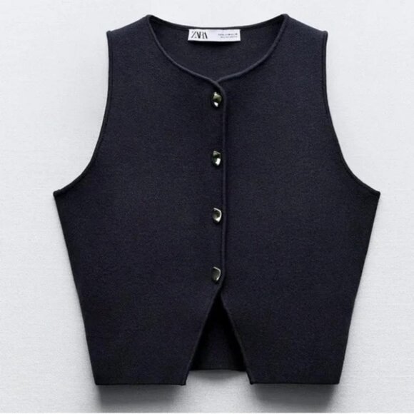 ZARA KNIT CROP TOP - Picture 2 of 9